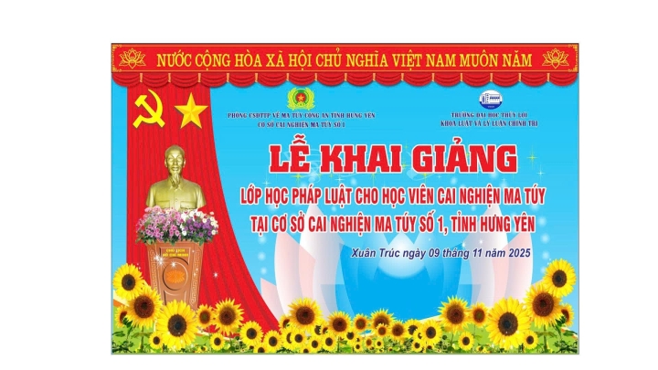 Hợp tác giữa Khoa Luật và LLCT với Cơ sở cai nghiện ma túy số 1, Hưng Yên. Tuyên truyền phổ biến pháp luật cho học viên cai nghiện ma túy.